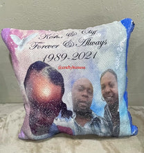 Load image into Gallery viewer, Sequins mermaid pillow