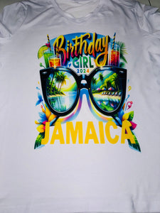 Jamaica Birthday Girl tee