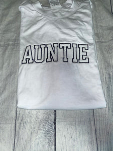 Auntie embroidered tee