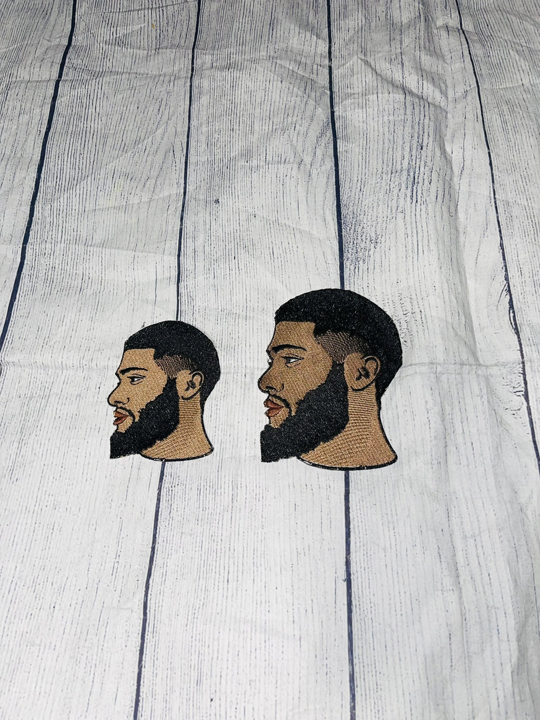 Bearded Man Iron on Patch