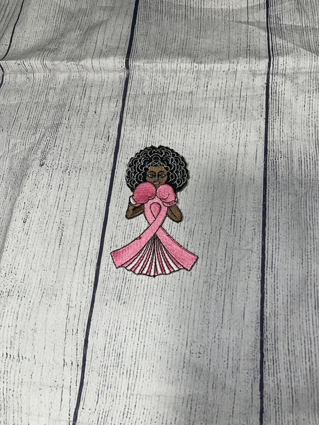 Cancer Ribbon Dress Iron on Patch