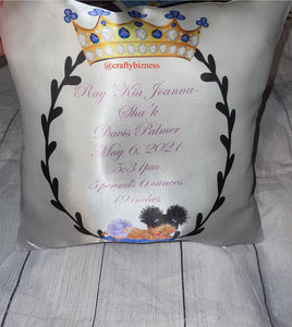 Birth Announcement Pillow