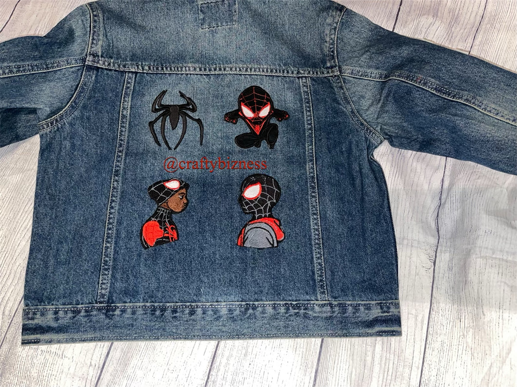 Hand painted Spidey Vs Venom denim jacket by Prince... - Depop