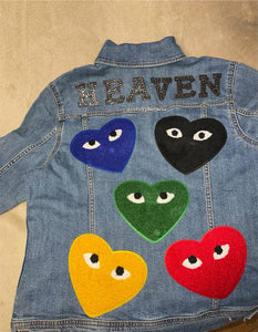 Heart Patched Jean Jacket