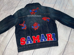 Spider-Man Patched Jean Jacket