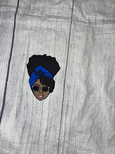 Afro Woman Iron on Patch