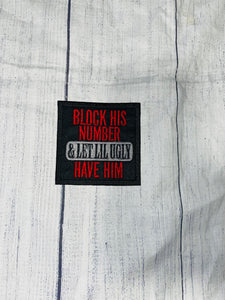 Block His Number Embroidery Patch