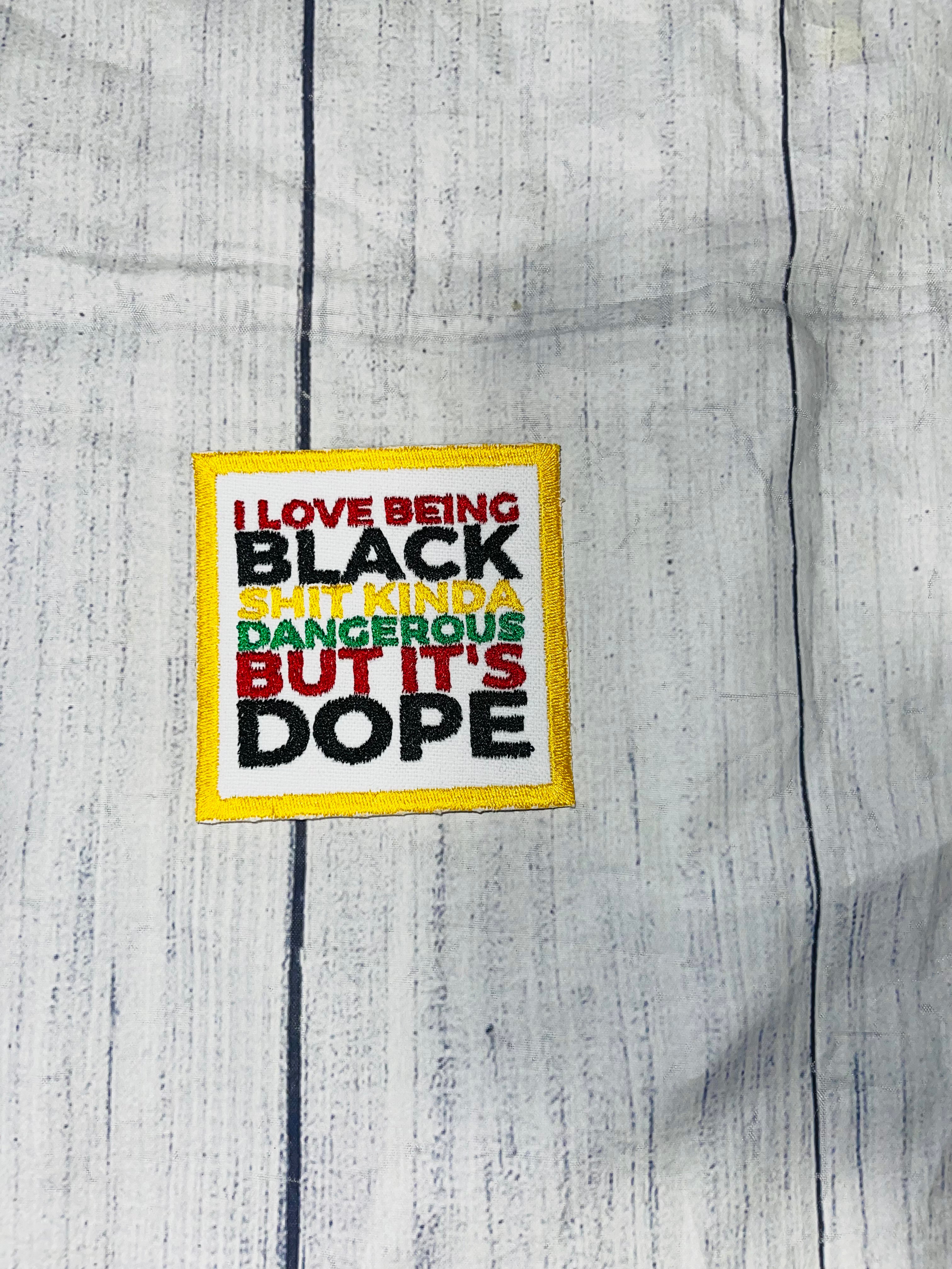 I Love Being Black Embroidery Patch